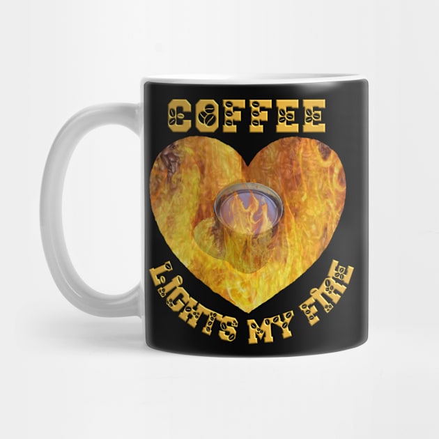 Coffee gets me goingT-Shirt mug coffee mug apparel hoodie sticker gift Coffee lights my fire by LovinLife